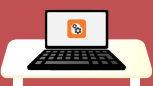 notebook na tela logo blogger ferramenta